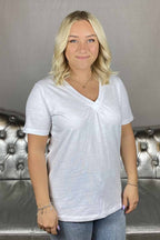 Sabina Twist Topp Dam Vit - Freequent