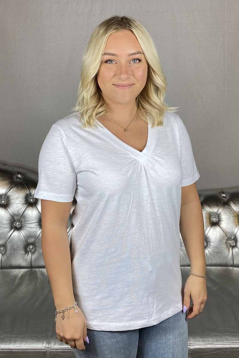 Sabina Twist Topp Dam Vit - Freequent