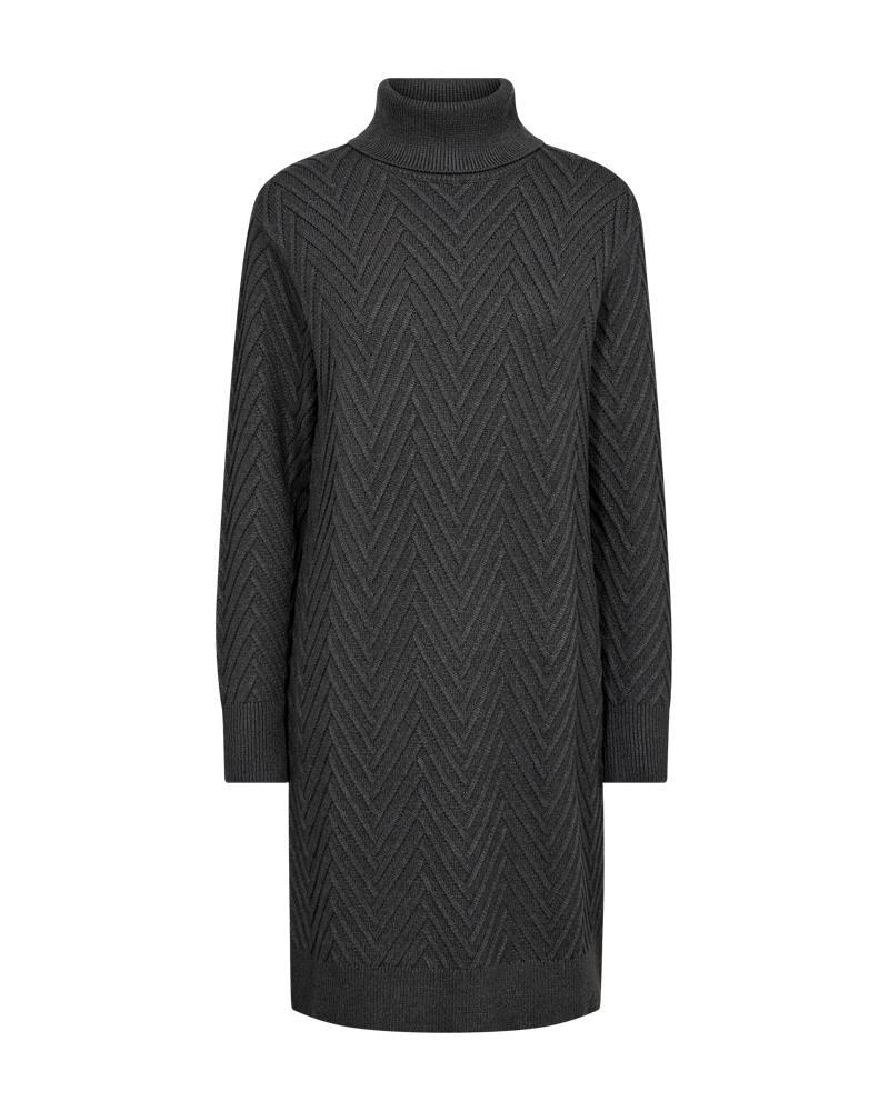 Saturn Knitted Dress Women Dark Grey Mel Freequent