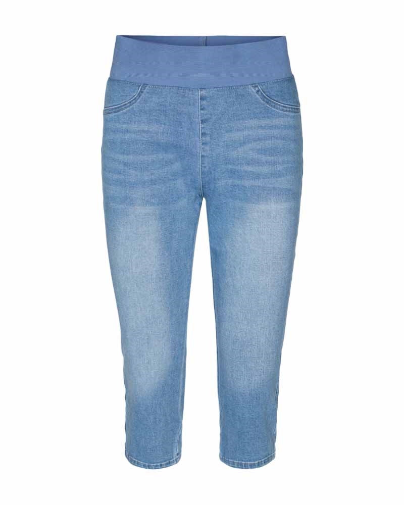 Shantal Capri Denim Dam Ljusblå Light Blue Denim | Smilebutiken - Freequent