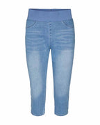 Shantal Capri Denim Dam Ljusblå Light Blue Denim | Smilebutiken - Freequent