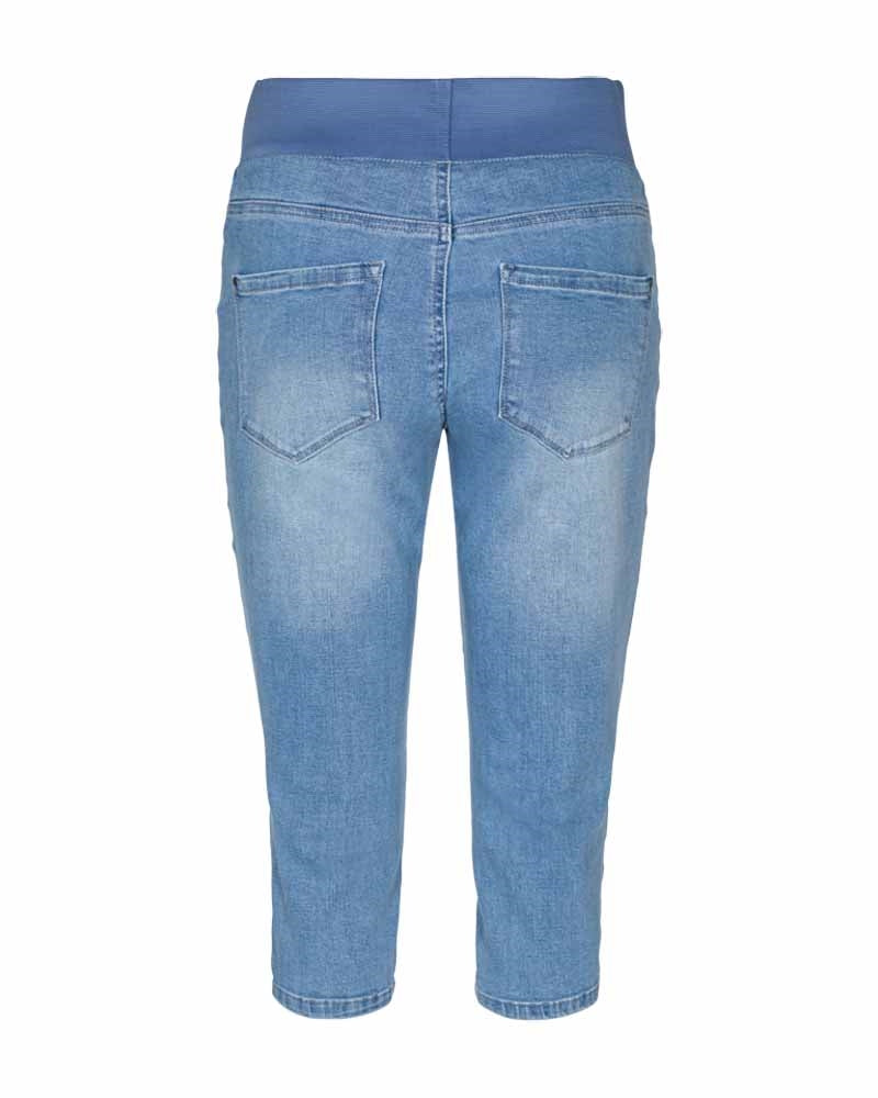 Shantal Capri Denim Dam Ljusblå Light Blue Denim | Smilebutiken - Freequent