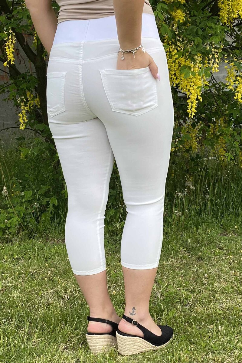 Shantal Capri Power Dam Vit Bright White | Smilebutiken - Freequent
