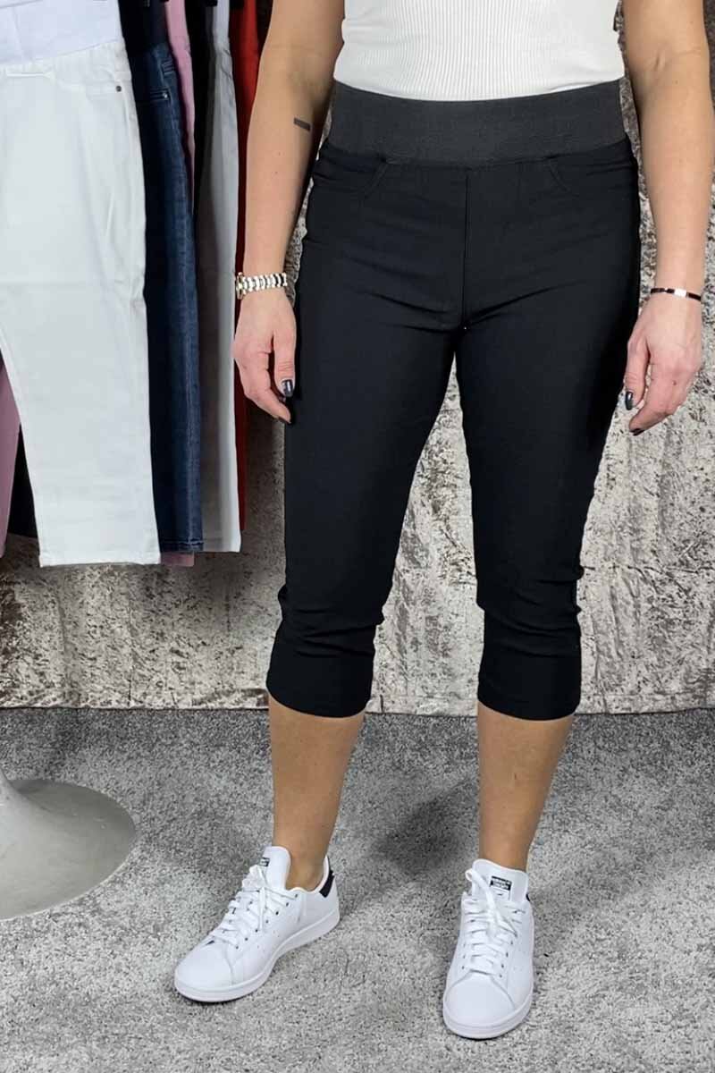 Shantal Capri Power Dam Svart Black | Smilebutiken - Freequent