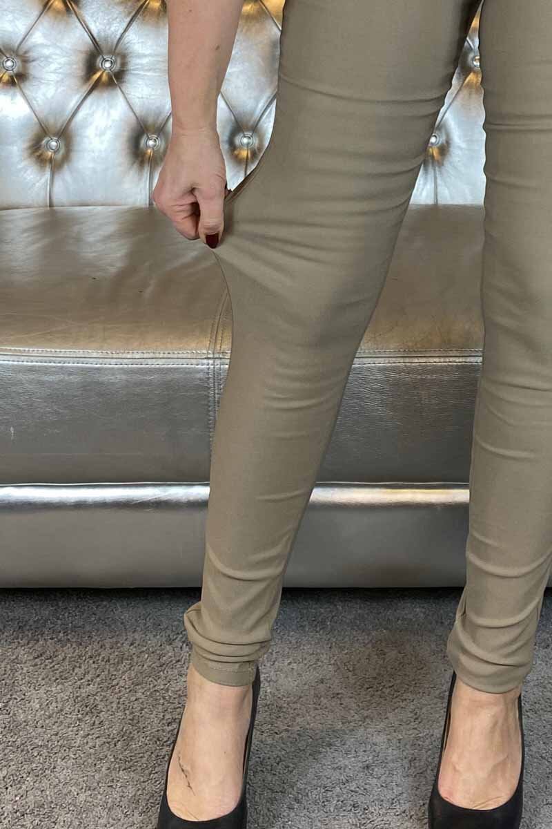 Shantal Power Byxa Hög Midja Dam Beigebrun Desert Taupe | Smilebutiken - Freequent