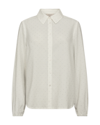 Shine Skjorta Dam Star OffWhite Melange Freequent