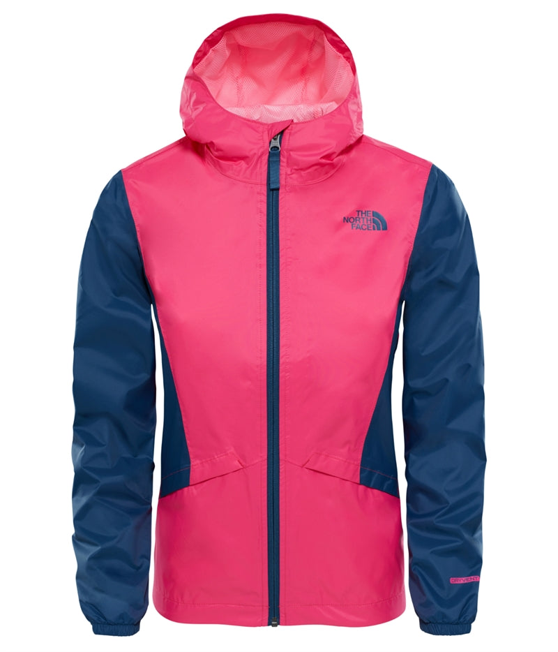 Girls Zipline Pink Blue Wing Teal Skaljacka Barn  The North Face
