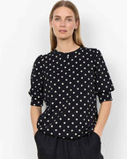 Godiva 1 Prickig Tröja Dam Black Combi | Smilebutiken - Soyaconcept