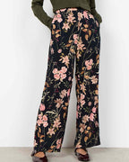 Grace 3 Floral Trousers Women Black Combi | Smilebutiken - Soyaconcept
