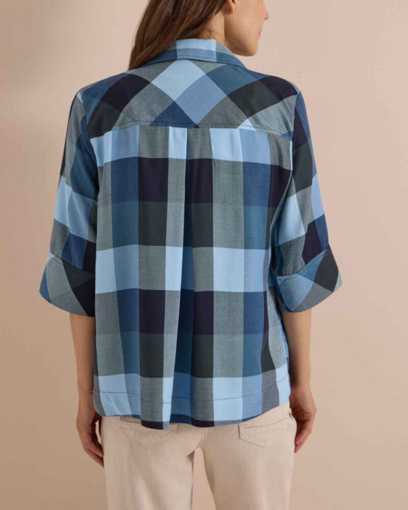Gracie Rutig Skjorta Dam Urban Dark Blue | Smilebutiken - Cecil