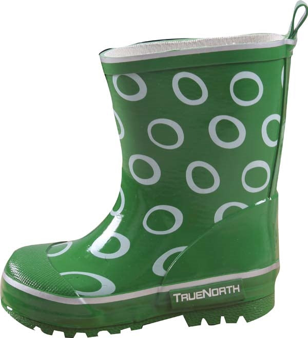 Ströva Unlined Rubber Boot Kids Green Circle True North