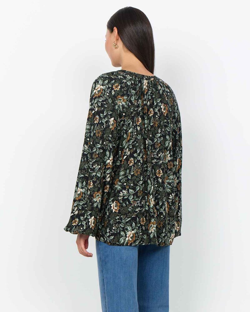 Halbin 1 Blommig Skjortblus Dam Forest Night Combi | Smilebutiken - Soyaconcept