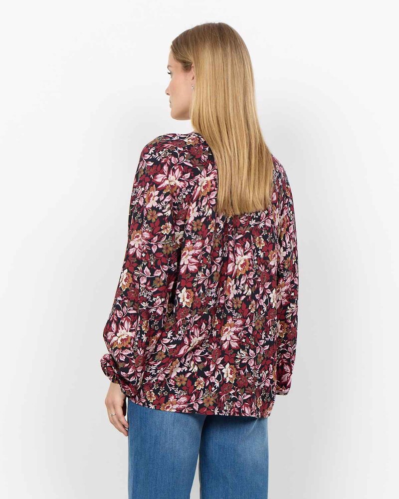 Halbin 1 Blommig Skjortblus Dam Madder Brown Combi | Smilebutiken - Soyaconcept
