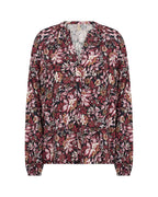Halbin 1 Blommig Skjortblus Dam Madder Brown Combi | Smilebutiken - Soyaconcept