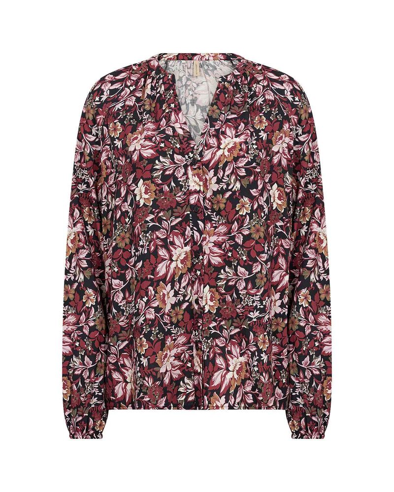 Halbin 1 Blommig Skjortblus Dam Madder Brown Combi | Smilebutiken - Soyaconcept