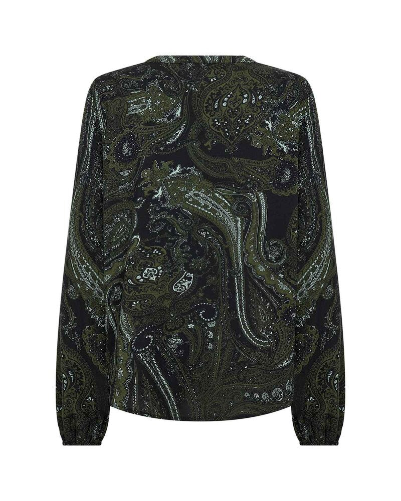 Halna 2 Paisleymönstrad Blus Dam Forest Night Combi | Smilebutiken - Soyaconcept