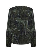 Halna 2 Paisleymönstrad Blus Dam Forest Night Combi | Smilebutiken - Soyaconcept