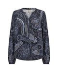 Halna 2 Paisleymönstrad Blus Dam Navy Combi | Smilebutiken - Soyaconcept