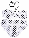Harper Bikini White Black Polka Dot Kids Junior - Lindberg