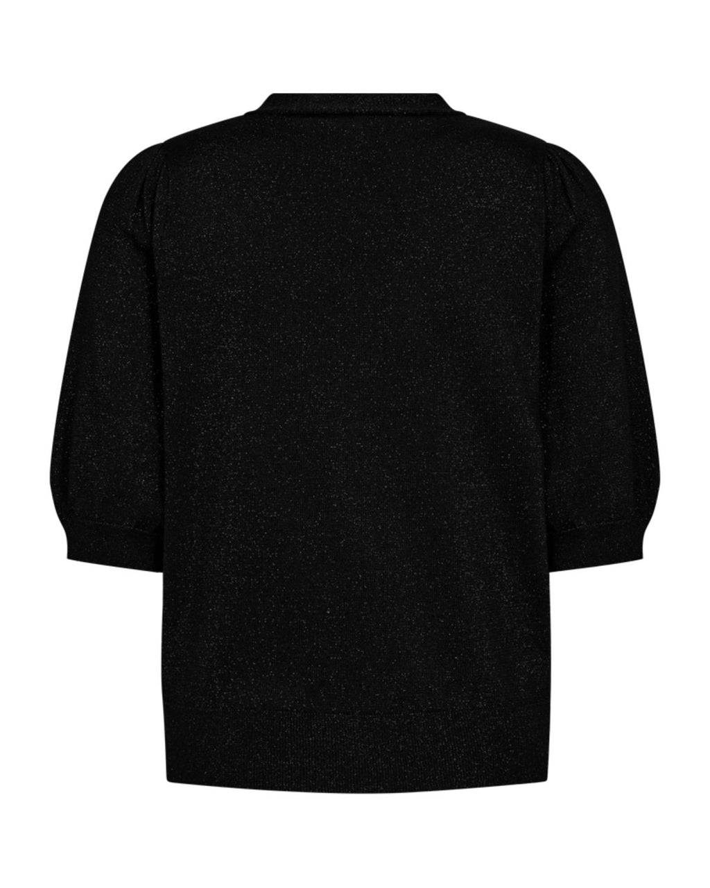 Hazy Glittrig V-ringad Topp Dam Svart Black W Metallic | Smilebutiken - Freequent