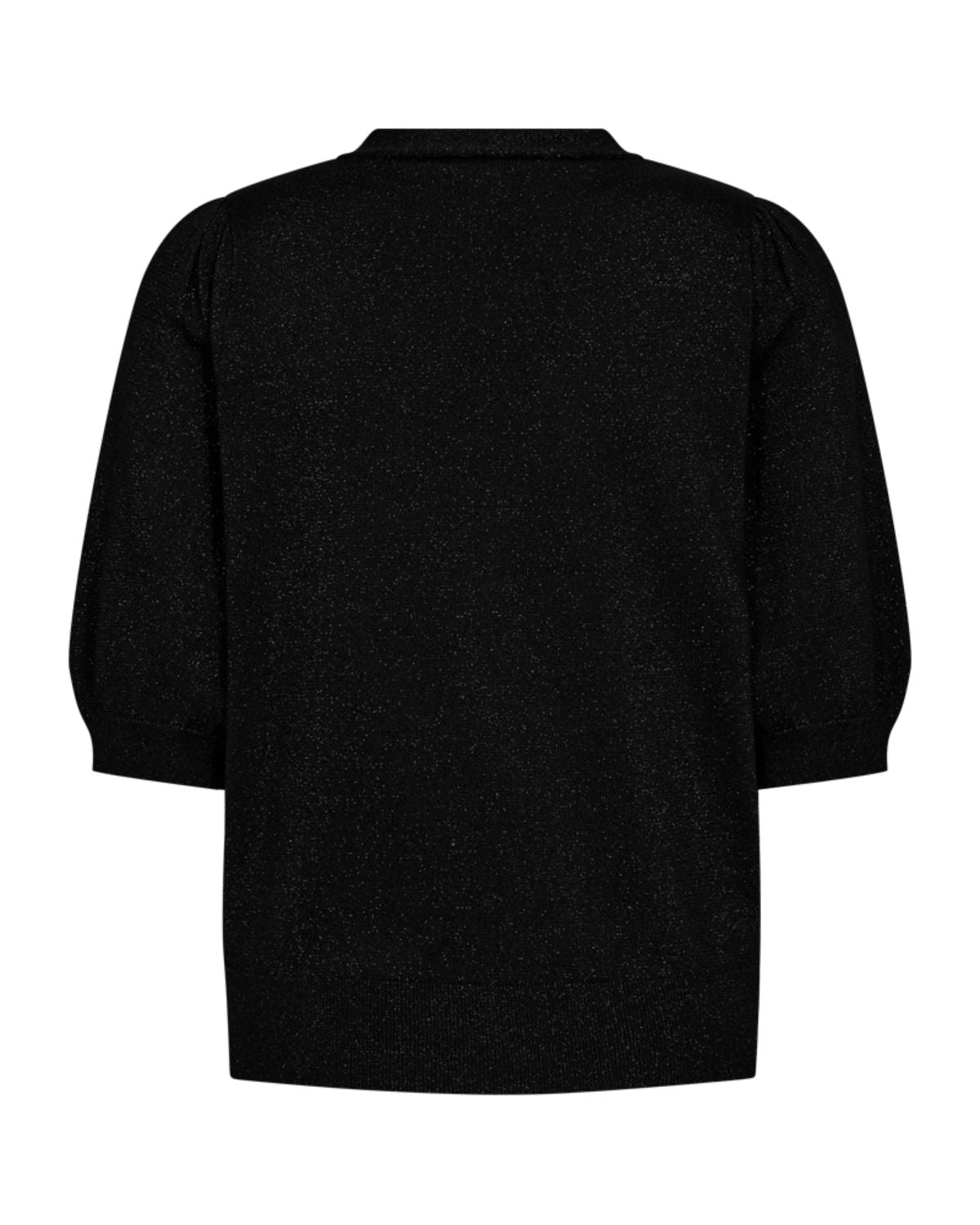 Hazy Glittrig V-ringad Topp Dam Svart Black W Metallic | Smilebutiken - Freequent