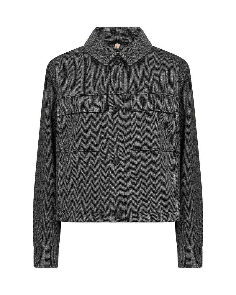 Hebe 1 Kort Jacka Dam Grå Black Combi | Smilebutiken - Soyaconcept