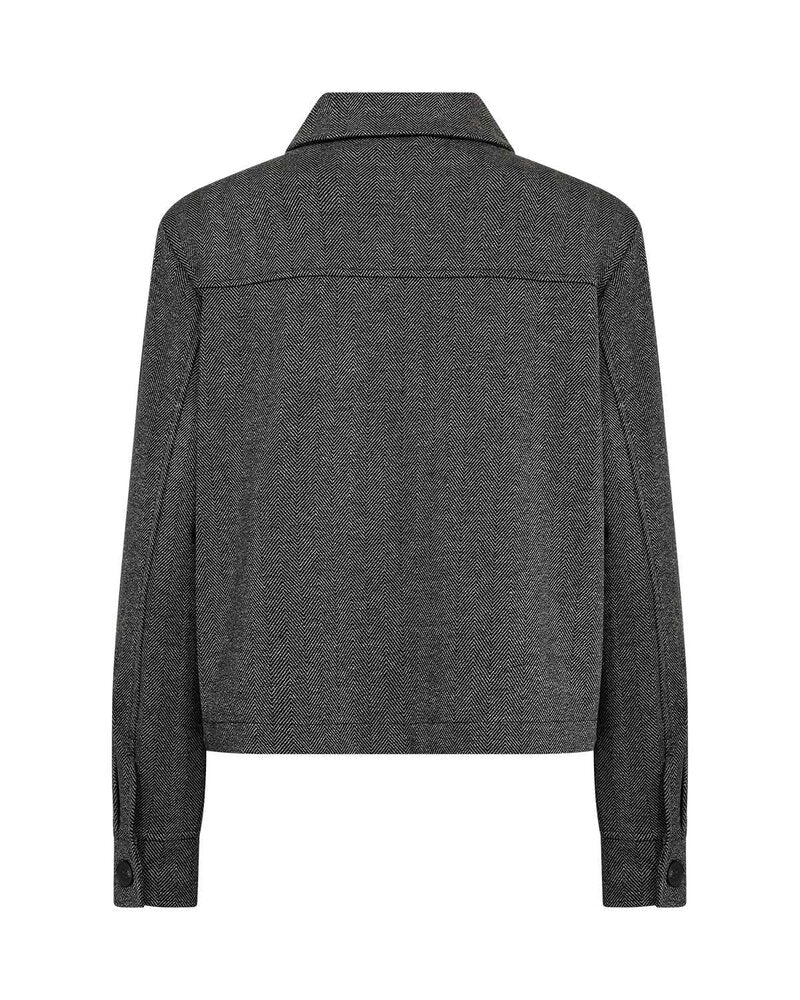 Hebe 1 Kort Jacka Dam Grå Black Combi | Smilebutiken - Soyaconcept