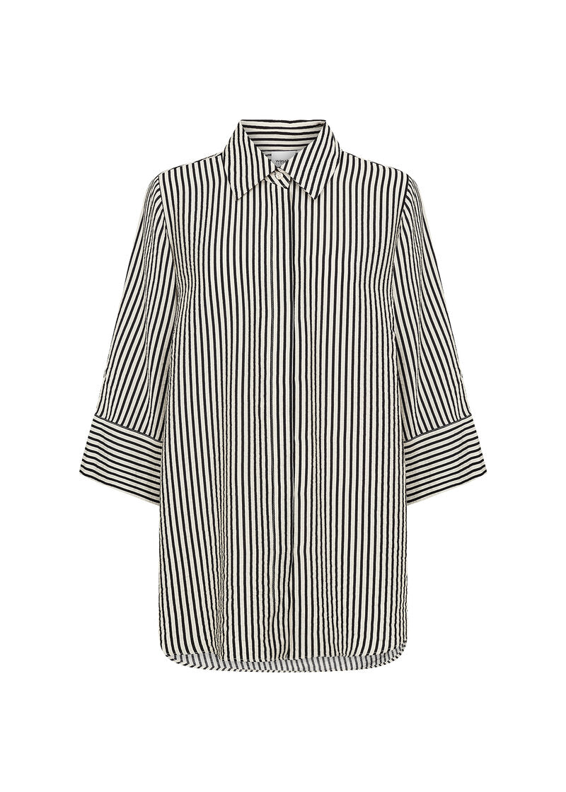 Hedi 1 Randig Skjorta Dam Cream Combi | Smilebutiken - Wasabiconcept