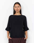 Helda 1 Pullover Med Volangärm Dam Black | Smilebutiken - Soyaconcept