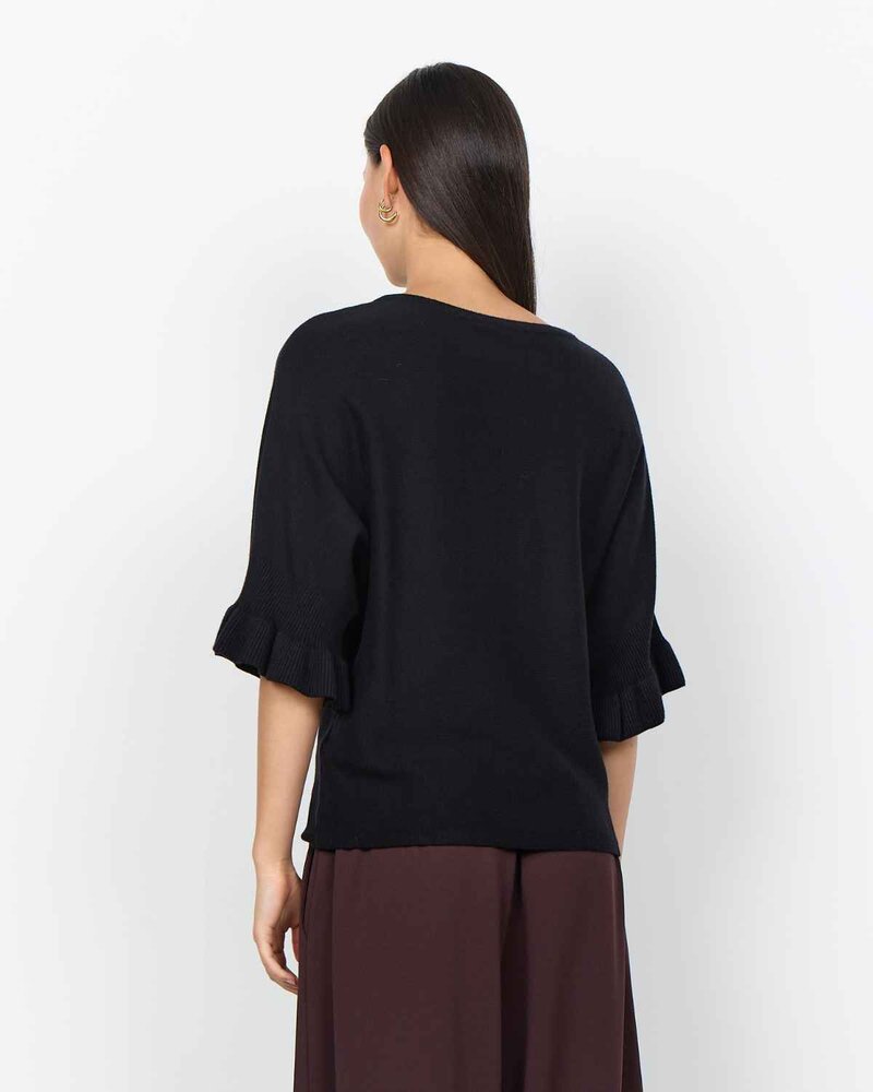 Helda 1 Pullover Med Volangärm Dam Black | Smilebutiken - Soyaconcept
