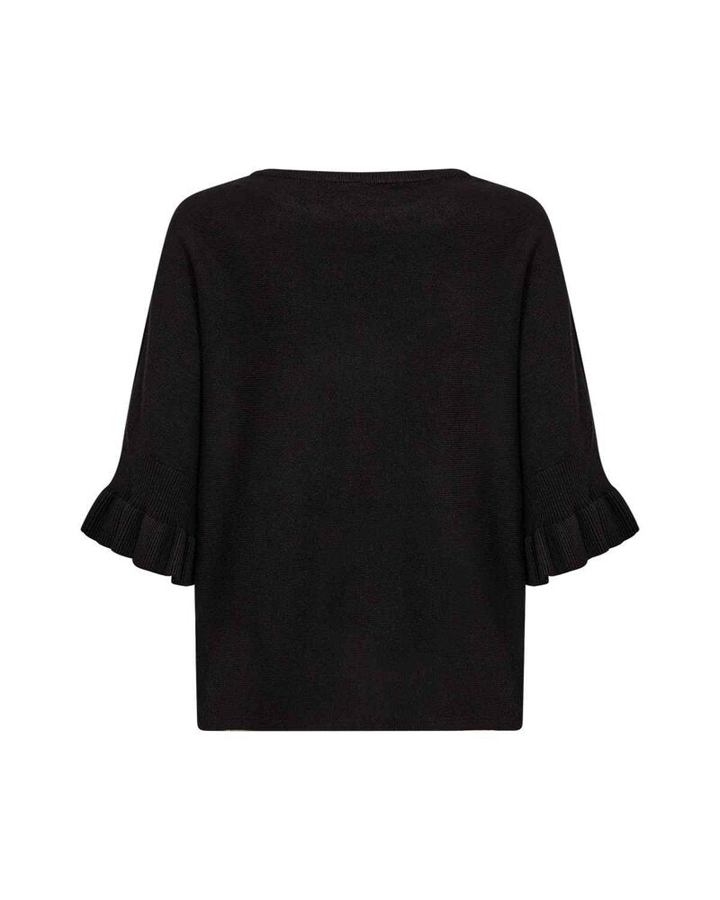 Helda 1 Pullover Med Volangärm Dam Black | Smilebutiken - Soyaconcept