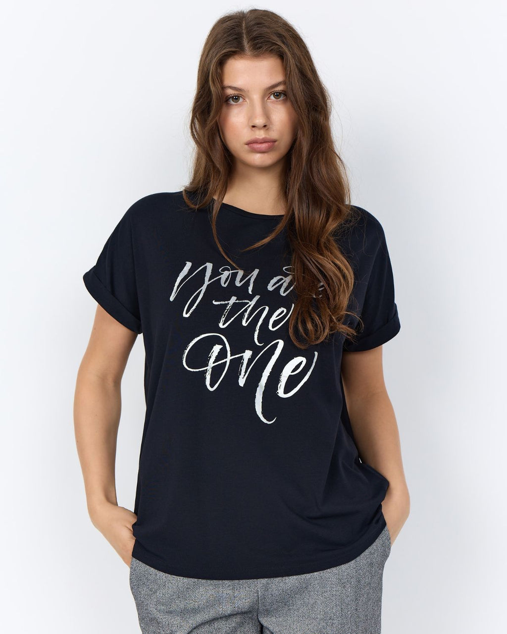 Helene T-shirt Dam Svart Black Combi | Smilebutiken - Wasabiconcept