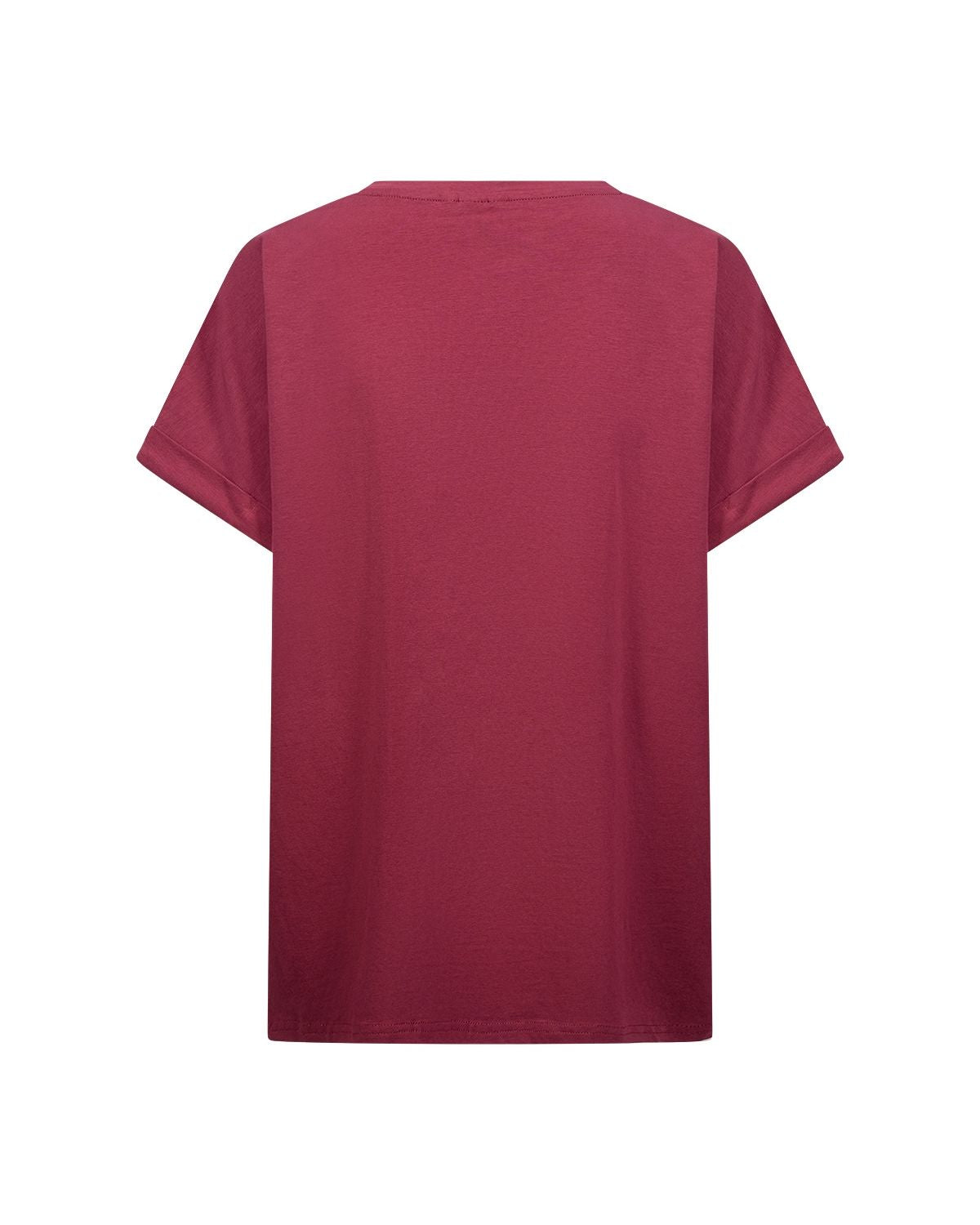 Helene T-shirt Dam Vinröd Rhododendron Combi | Smilebutiken - Wasabiconcept