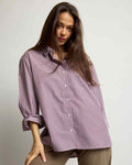 Her Striped Shirt Women Burgundy Fudge | Smilebutiken - Copenhagen