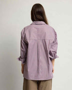 Her Striped Shirt Women Burgundy Fudge | Smilebutiken - Copenhagen