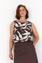 Hermina 1 Sleeveless Top Hot Fudge Combi | Smilebutiken - Wasabiconcept