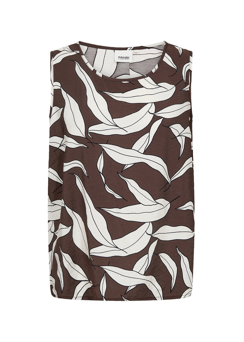 Hermina 1 Sleeveless Top Hot Fudge Combi | Smilebutiken - Wasabiconcept