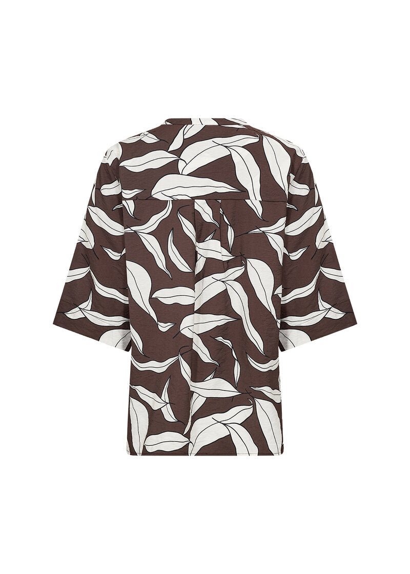 Hermina 2 Patterned Blouse Hot Fudge Combi | Smilebutiken - Wasabiconcept