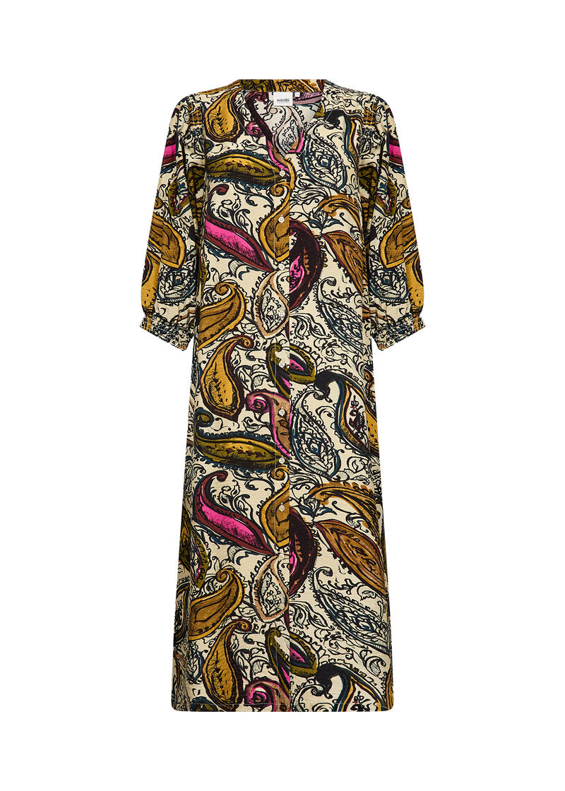 Heva 4 Paisleyklänning Dam Cream Combi | Smilebutiken - Wasabiconcept