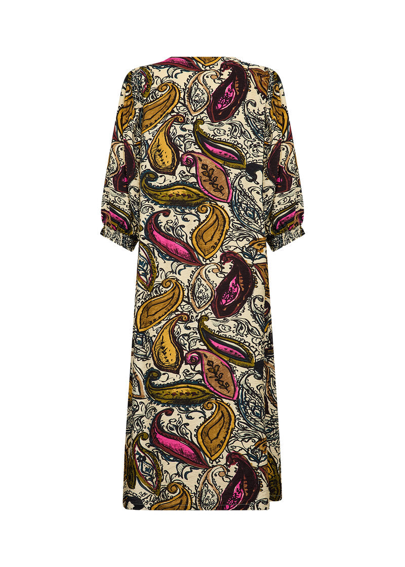Heva 4 Paisleyklänning Dam Cream Combi | Smilebutiken - Wasabiconcept