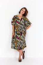 Heva 4 Paisleyklänning Dam Cream Combi | Smilebutiken - Wasabiconcept