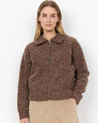 Hira 2 Kort Jacka Dam Chocolate Plum Combi | Smilebutiken - Soyaconcept