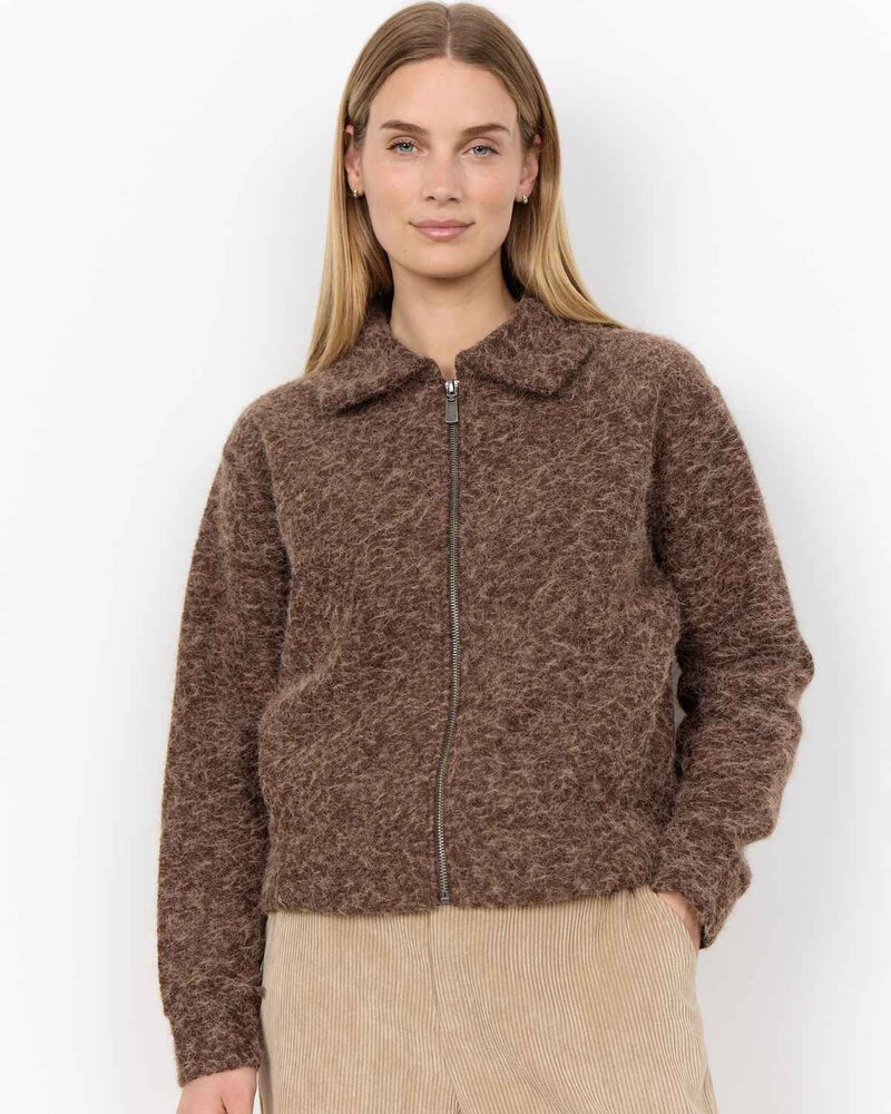 Hira 2 Kort Jacka Dam Chocolate Plum Combi | Smilebutiken - Soyaconcept