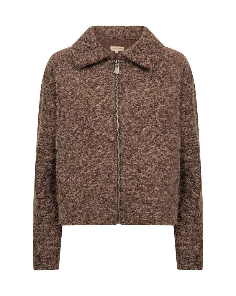 Hira 2 Kort Jacka Dam Chocolate Plum Combi | Smilebutiken - Soyaconcept