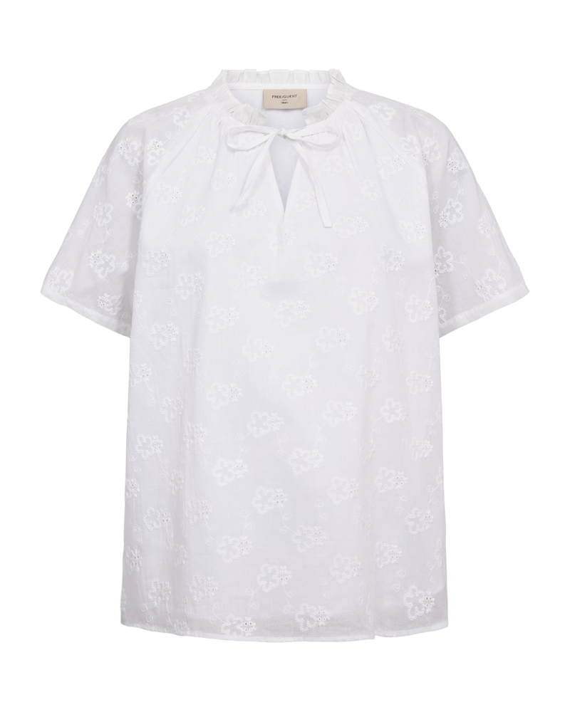 Idena Kortärmad Blus Dam Brilliant White | Smilebutiken - Freequent