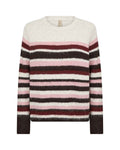 Ilene 5 Knitted Pullover Women Madder Brown Melange Combi | Smilebutiken - Soyaconcept