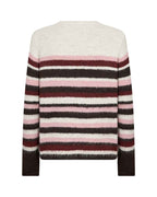 Ilene 5 Knitted Pullover Women Madder Brown Melange Combi | Smilebutiken - Soyaconcept