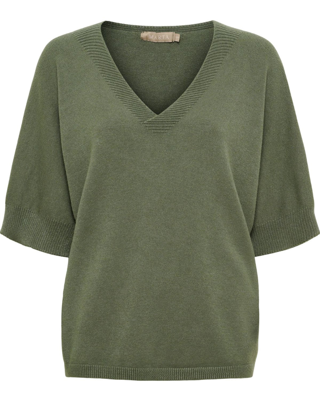 Inaya V-ringad Pullover Dam Grön Military | Smilebutiken - Marta du Chateau