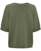 Inaya V-ringad Pullover Dam Grön Military | Smilebutiken - Marta du Chateau