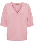 Inaya V-ringad Pullover Dam Rosa Melange | Smilebutiken - Marta du Chateau
